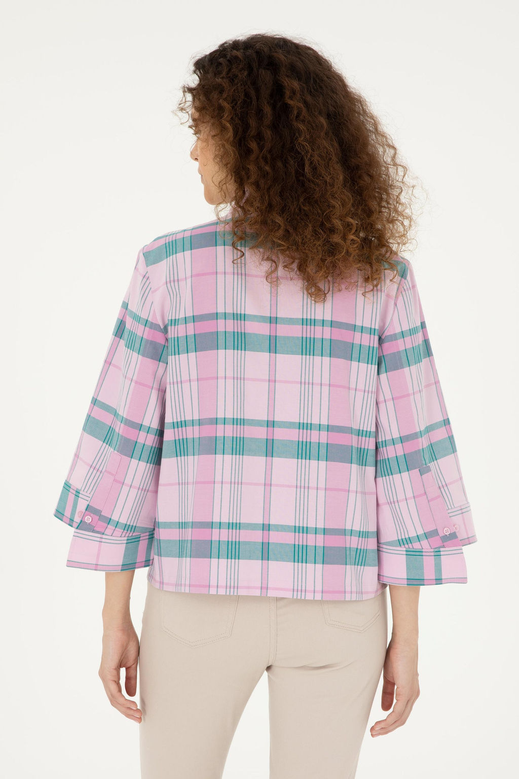 U. S. Polo Assn / Женская розовая рубашка с длинным рукавом - U.s. polo assn фото 5