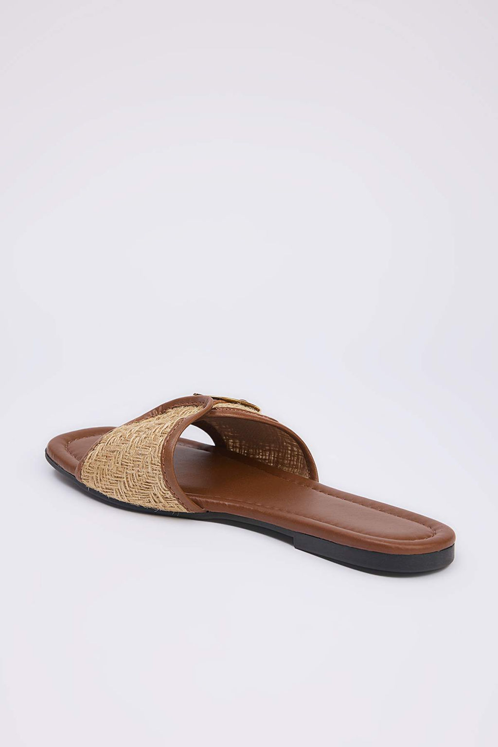 Kahverengi Has?r Toka Detayl? Kad?n Terlik TAKSS25TE00064 - Trendyolmilla фото 4