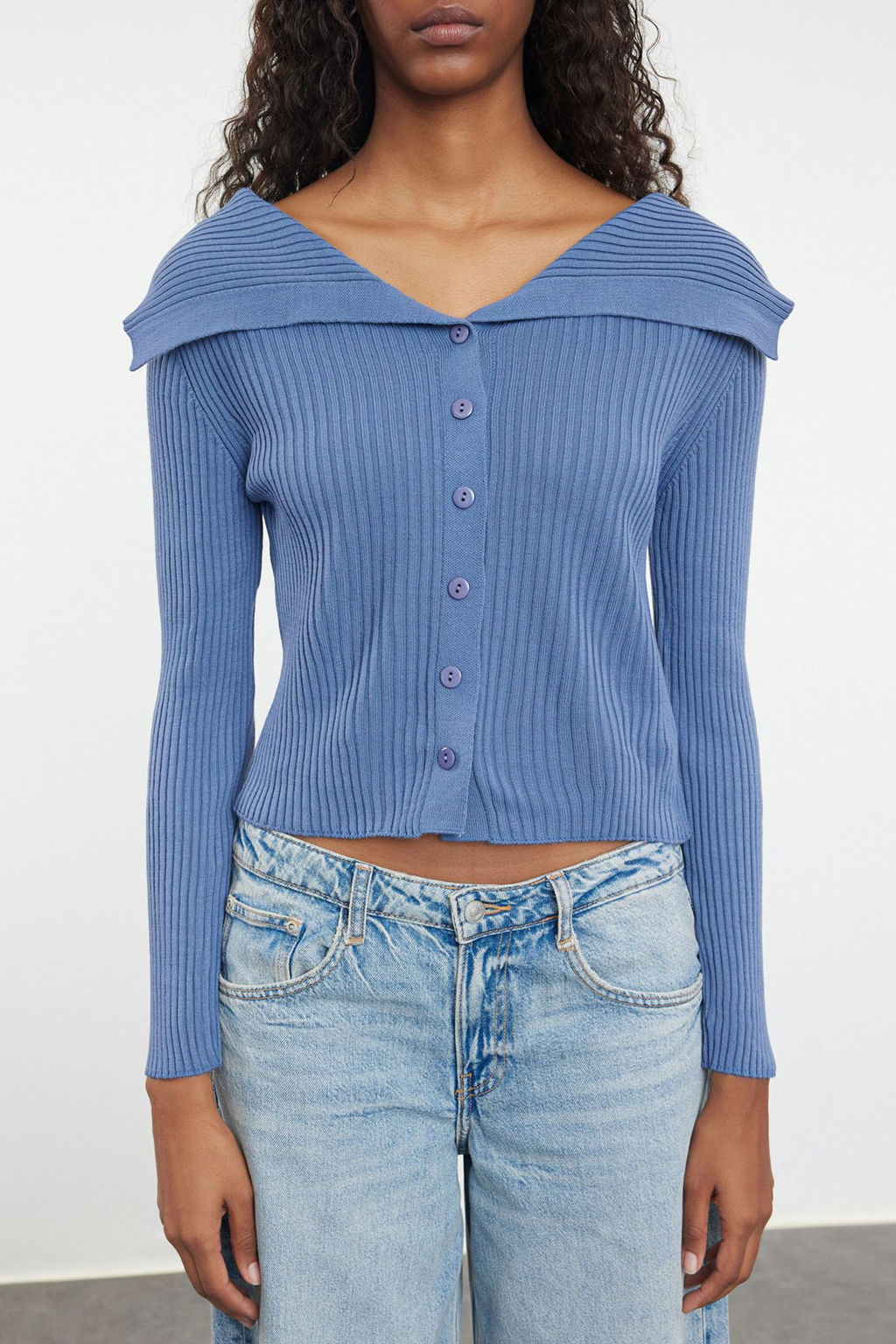 Mavi Devrik Yaka Triko H?rka TWOAW24HI00284