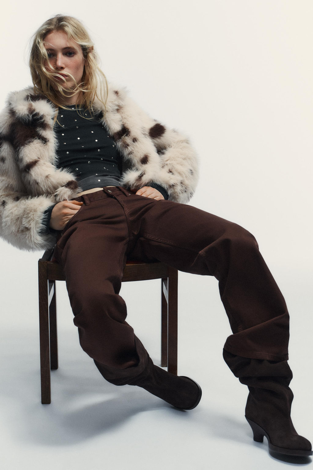 TRF WIDE-LEG LOW-RISE JEANS - Zara фото 9