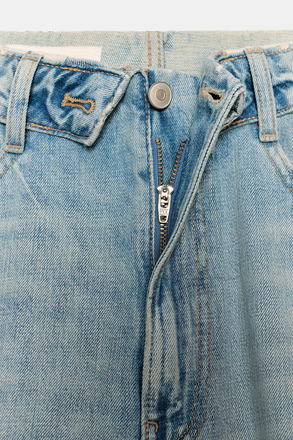 TRF FOLDED WAIST MID-WAIST JEANS - Zara фото 24