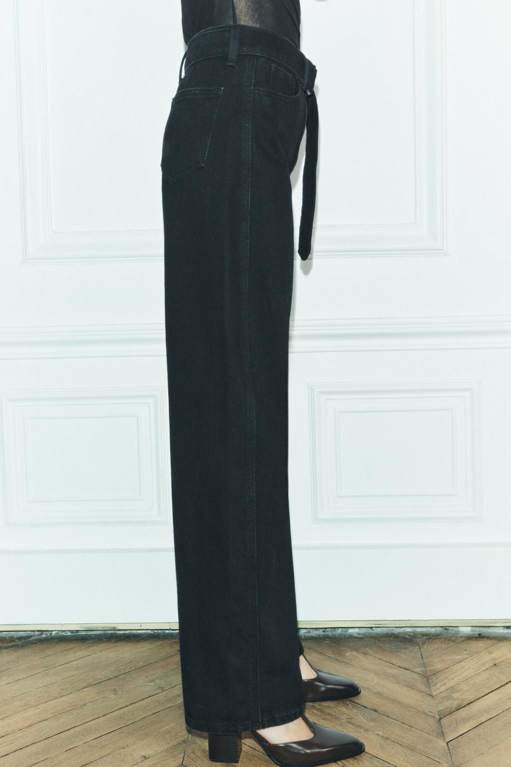 ZW COLLECTION STRAIGHT-LEG MID-RISE JEANS - Zara фото 4