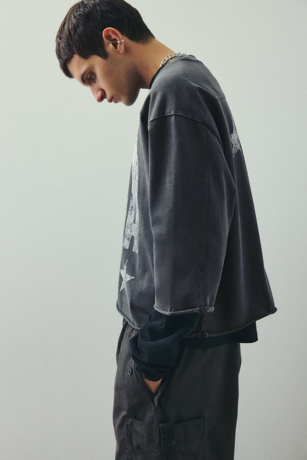 Camiseta cropped Oversized Fit - H&m фото 6
