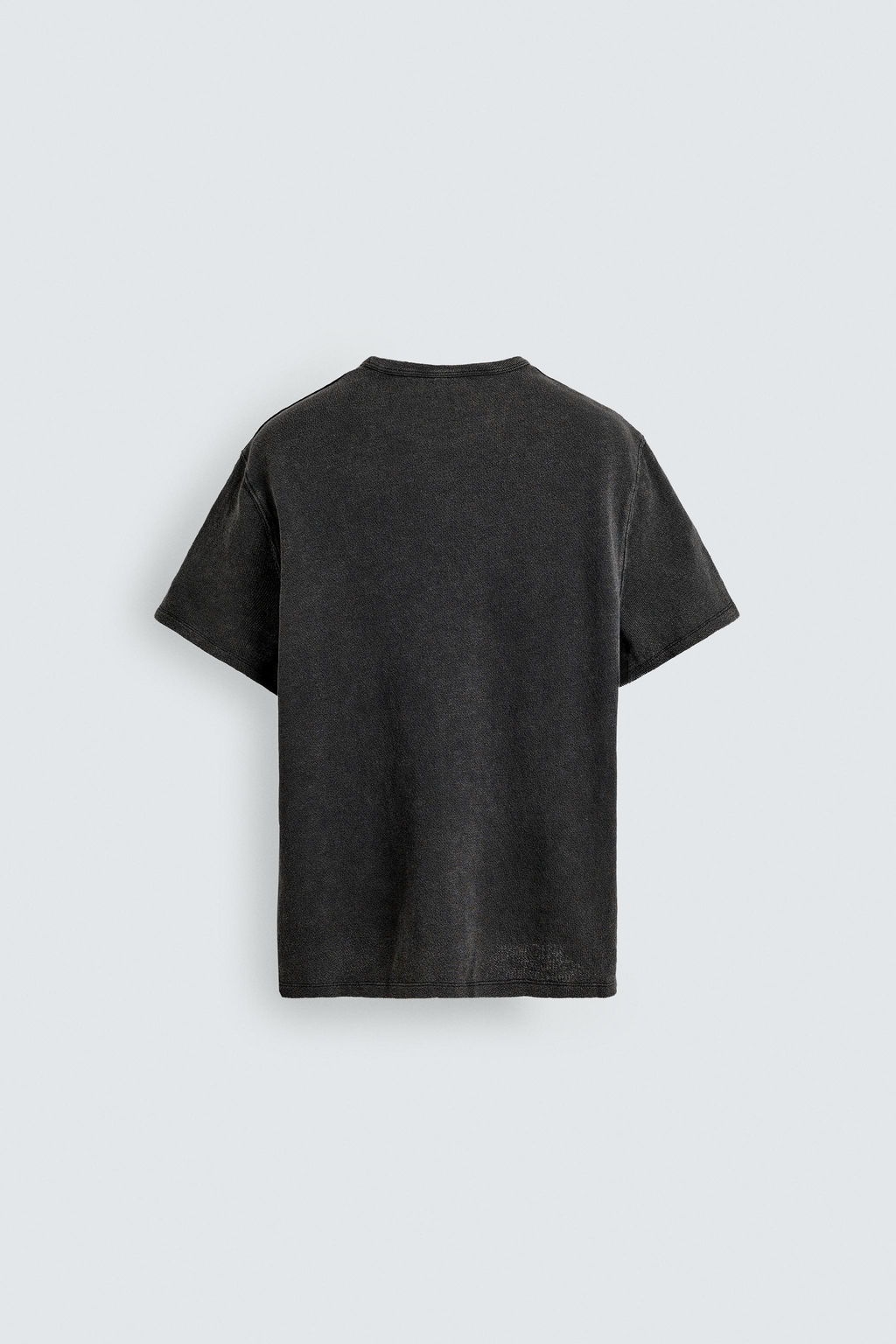 CAMISETA PUNTO ESTAMPADO LAVADO / Negro - Zara фото 8
