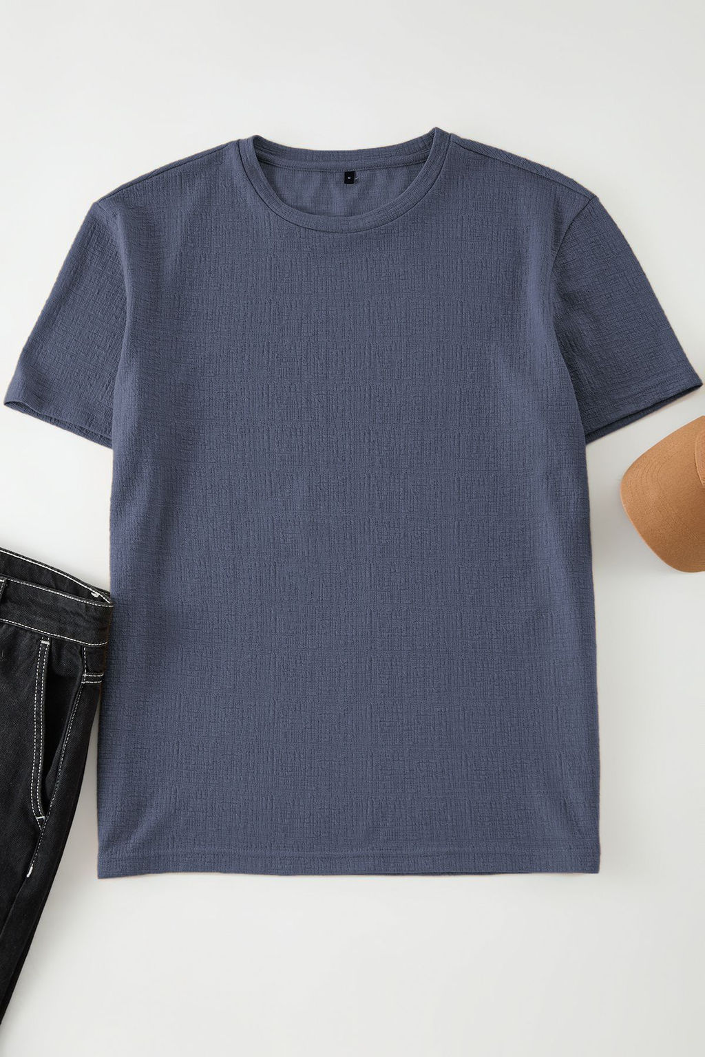 TRENDYOL MAN Ekru Oversize/Genis Kesim Dokulu T-Shirt TMNSS25TS00043 - Trendyolmilla фото 6