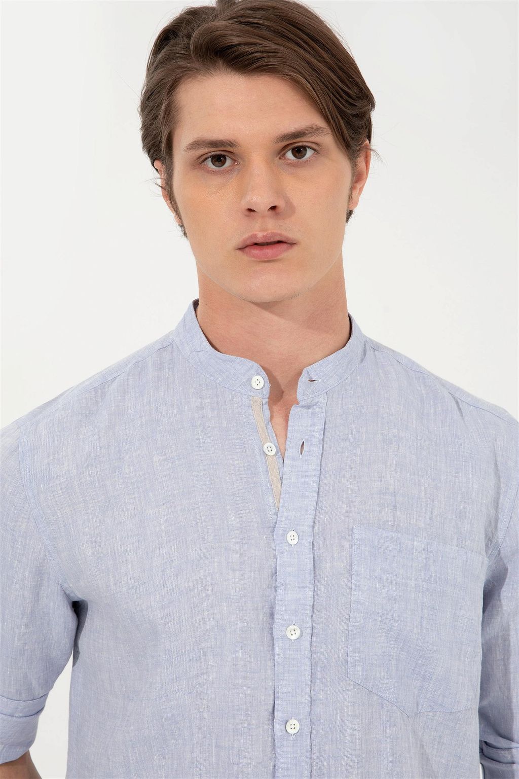Мужская голубая рубашка с длинным рукавом - U.s. polo assn фото 2
