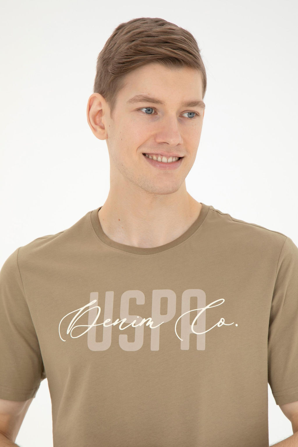 Футболка U.S. Polo Assn. мужская хаки хлопок  фото 9