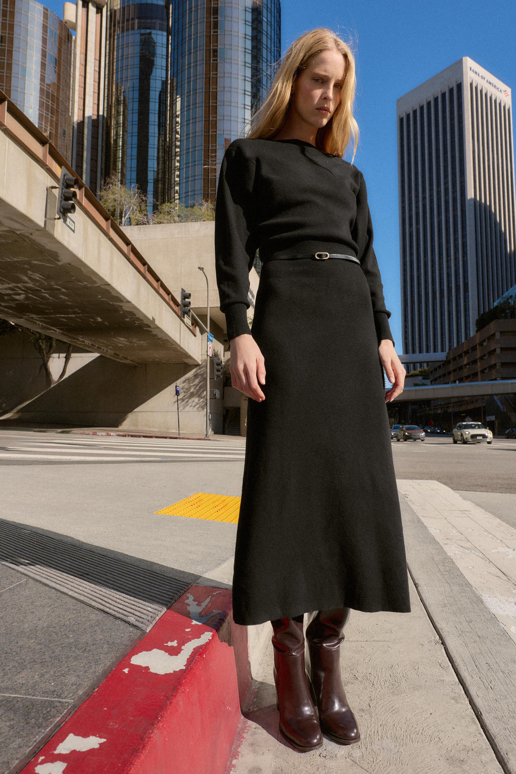 VESTIDO MIDI CINTUR?N / Negro - Zara фото 6