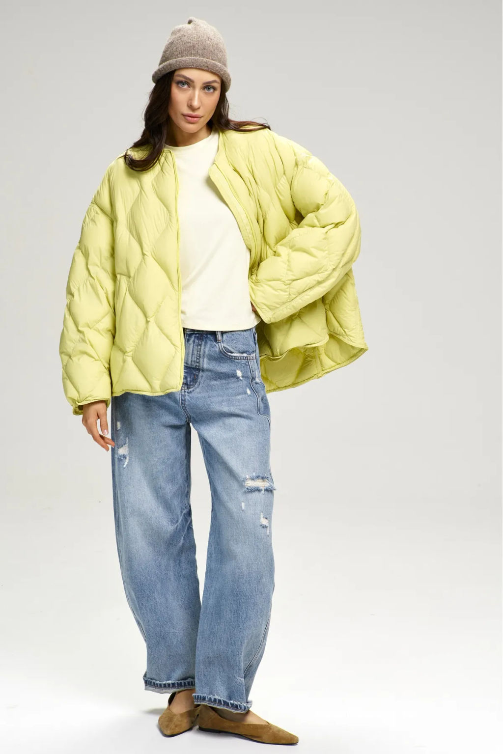 Куртка стеганная с натуральным наполнителем Yellow Pear - Erist store фото 3