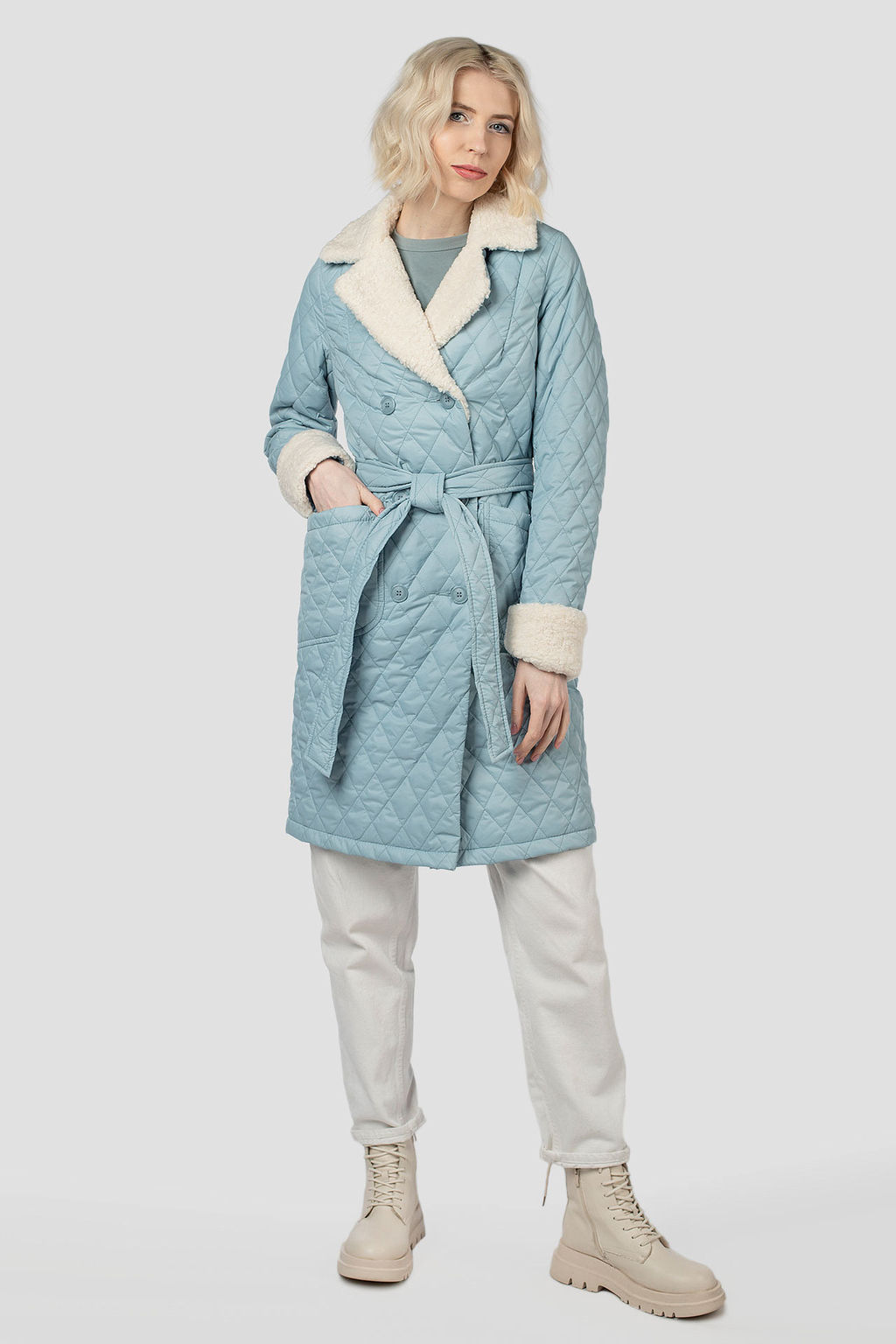 Пальто женское демисезонное (пояс) - Империя пальто фото 3