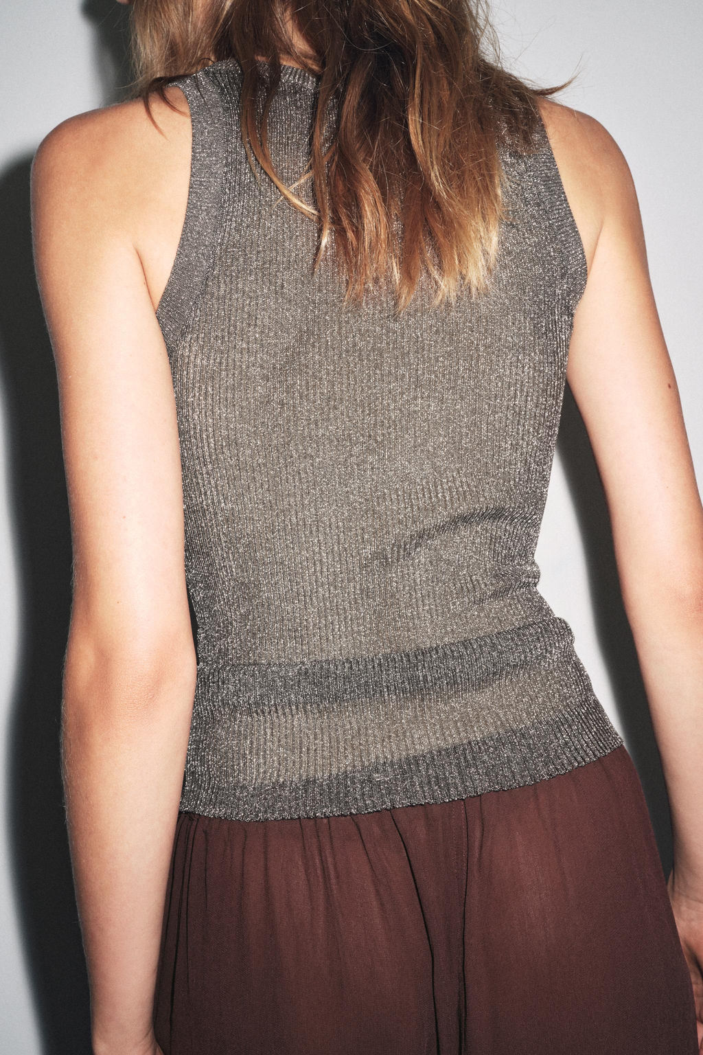 METALLIC THREAD KNIT TOP - Zara фото 3