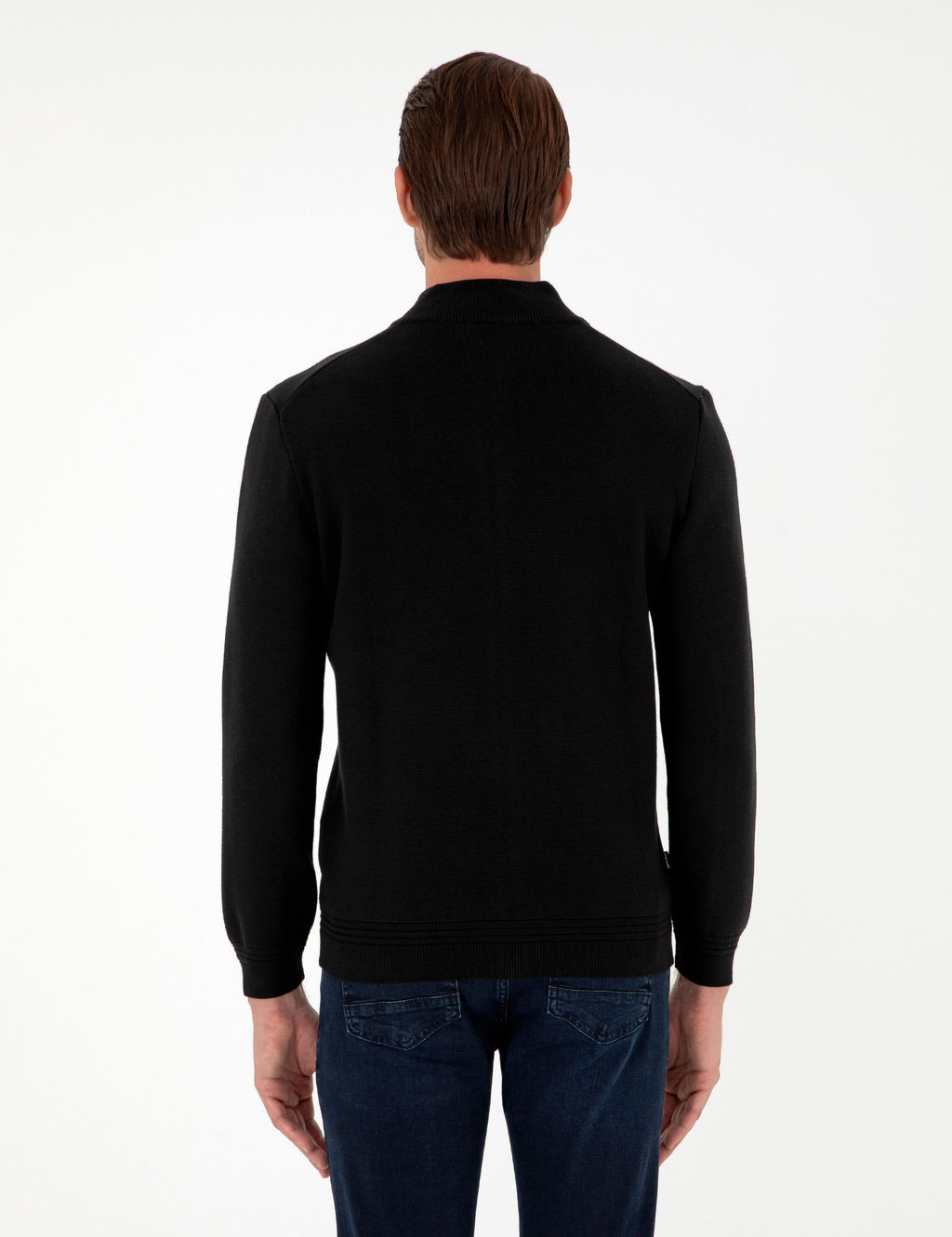 Siyah Regular Fit Fermuarl_ Triko H_rka - Pierre cardin фото 5