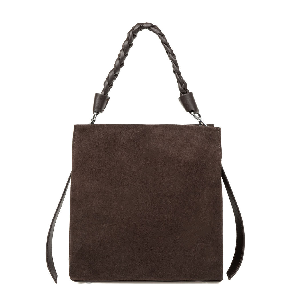 Y2353F chocolate, Женская замшевая сумка, Barcelo Biagi