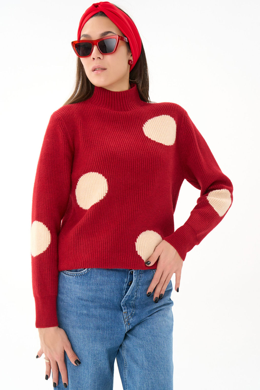 Свитер Зои (красный) - Эльза фото 3