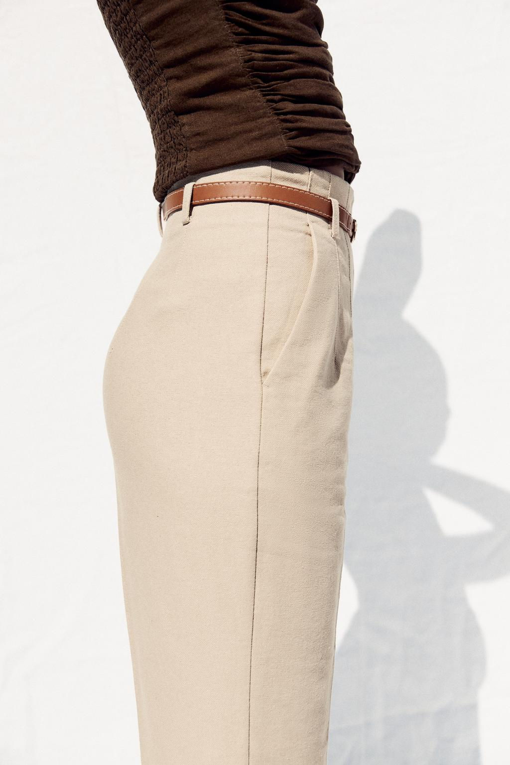 RUSTIC TROUSERS WITH BELT - Zara фото 5