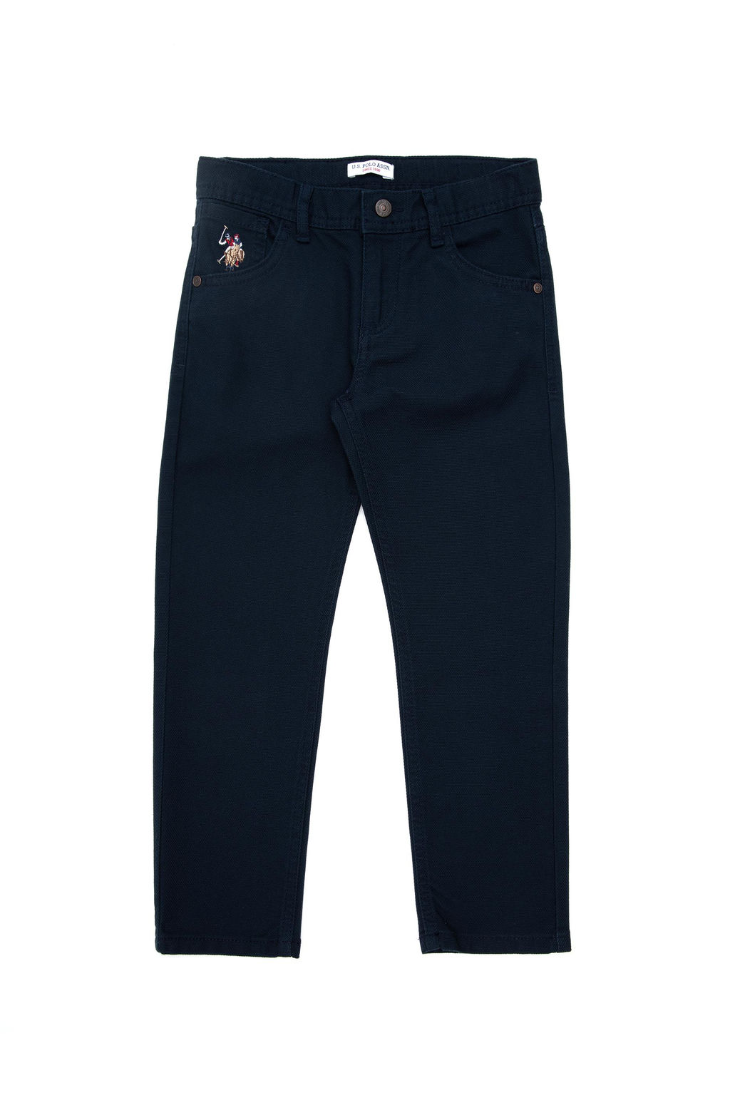 Темно-синие брюки из плотной ткани для мальчика Неожиданная скидка в корзине - U.s. polo assn фото 2