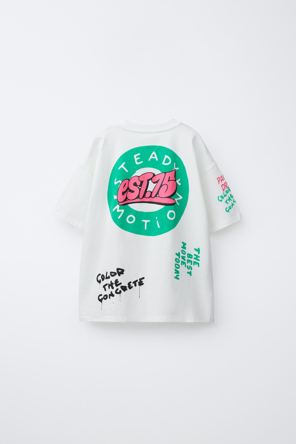 CAMISETA ESTAMPADA GRAFFITI / Blanco - Zara фото 2