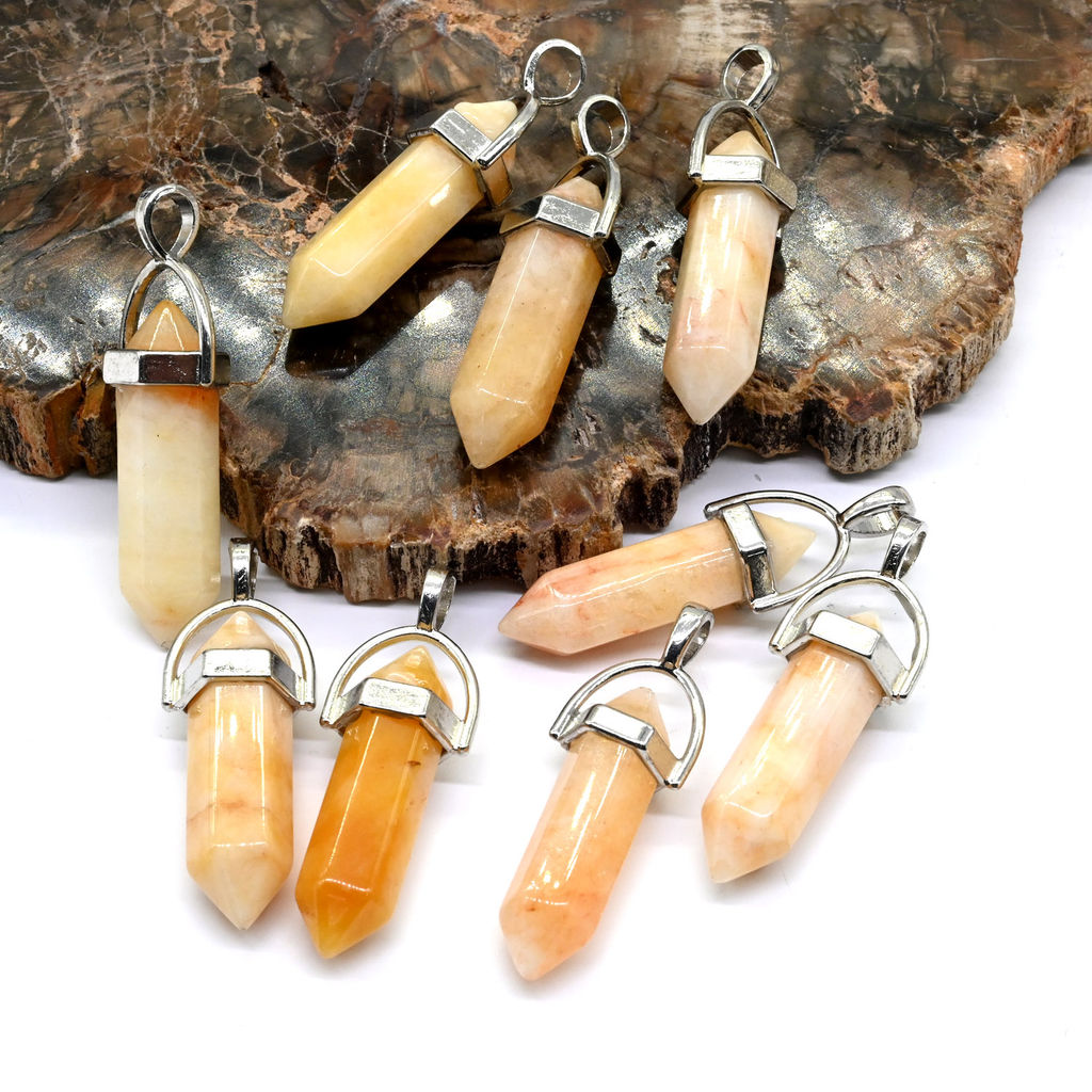 Кристалл - маятник из желтого кварца 13*10*41мм