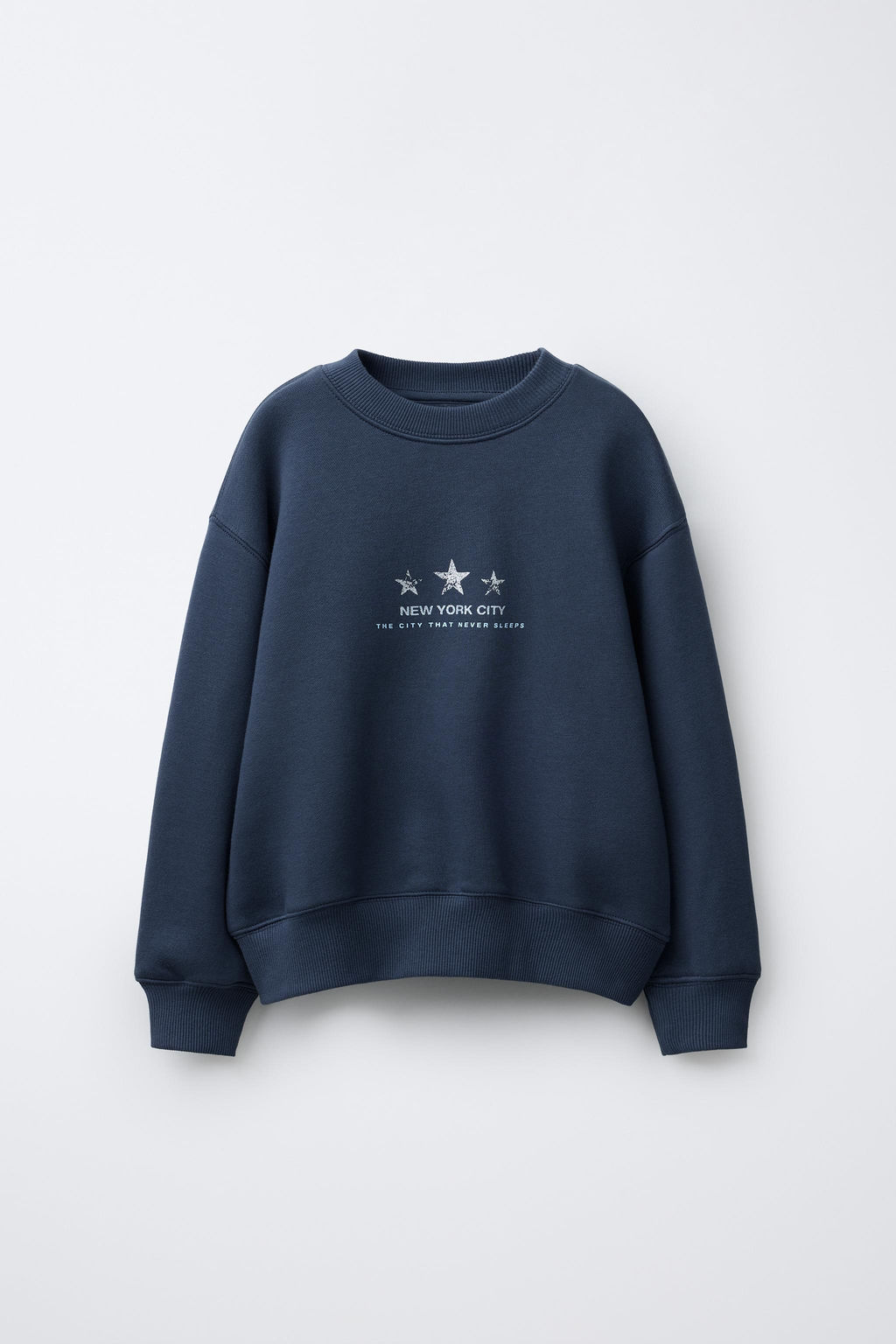 SWEATSHIRT WITH SHINY STAR PRINT