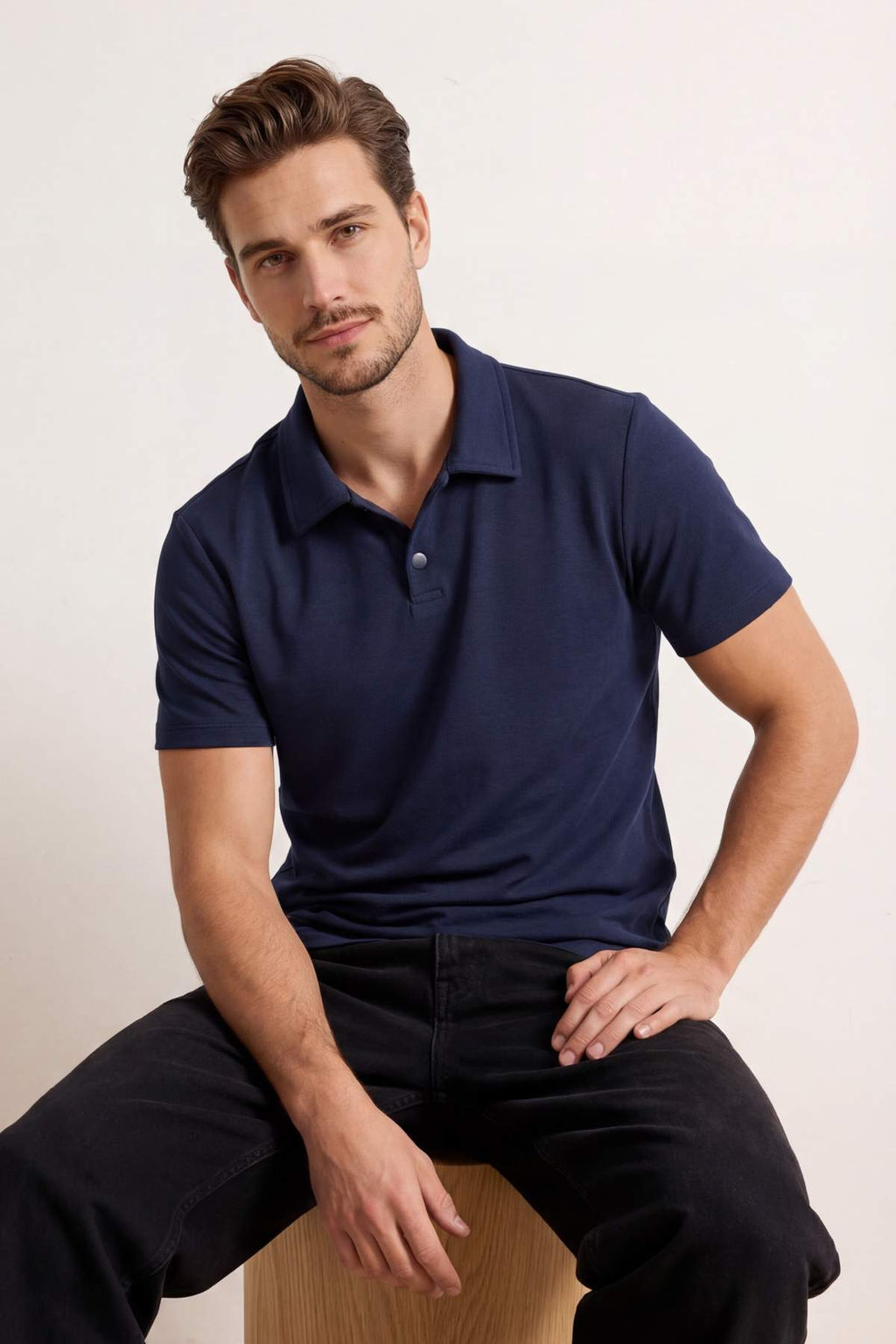 Tas Regular/Normal Kesim Yumusak Tuseli Polo Yaka T-shirt TMNSS26PO00006 - Trendyolmilla фото 10