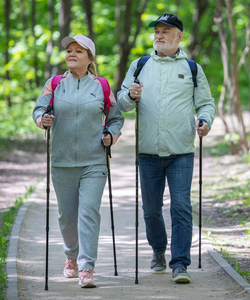 Скандинавские палки BERGER Explorer 3-секционные, 67-135 см, коричневый  фото 6