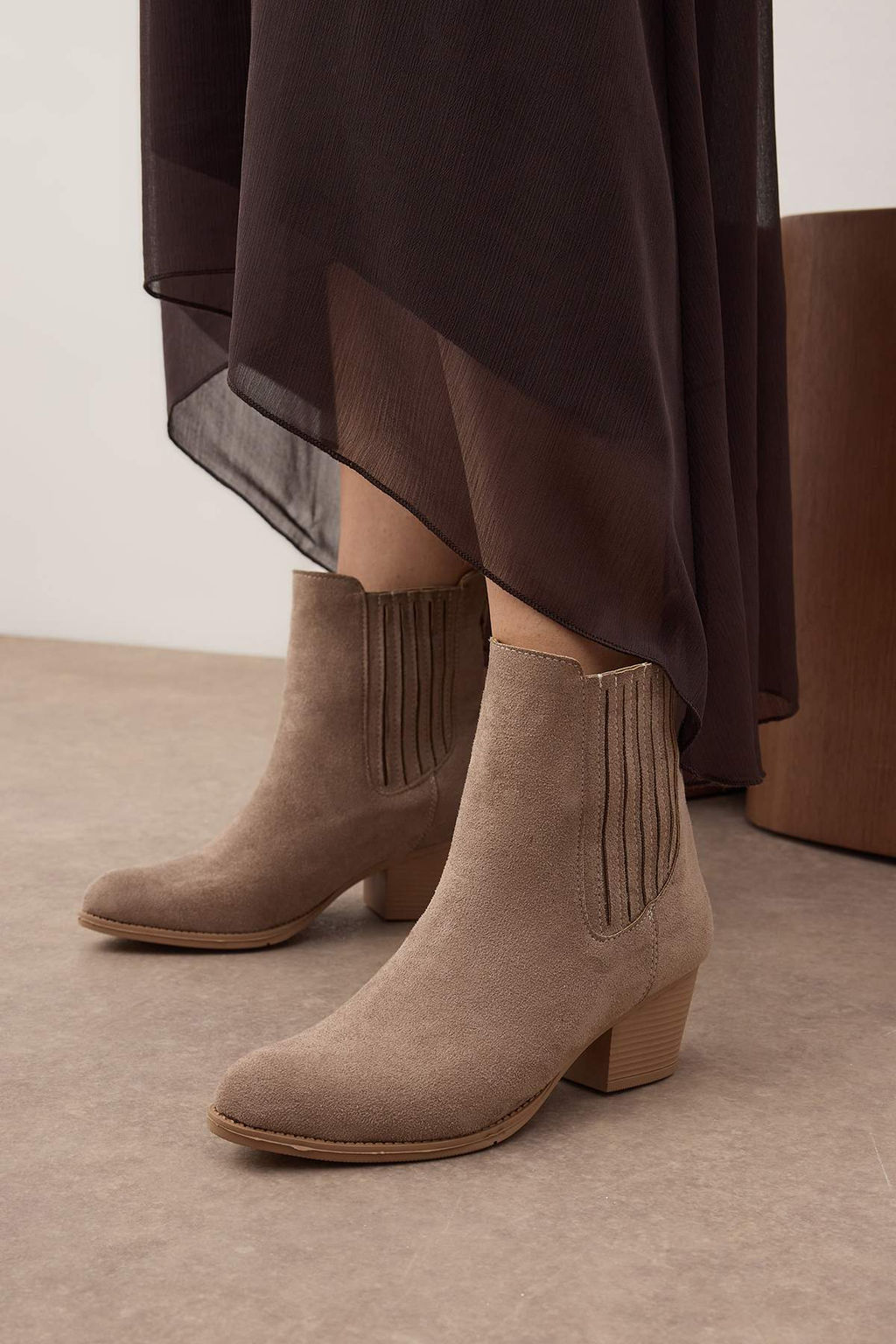 Vizon Suet Kad?n Kovboy Bot TAKAW26BO00102 - Trendyolmilla фото 2