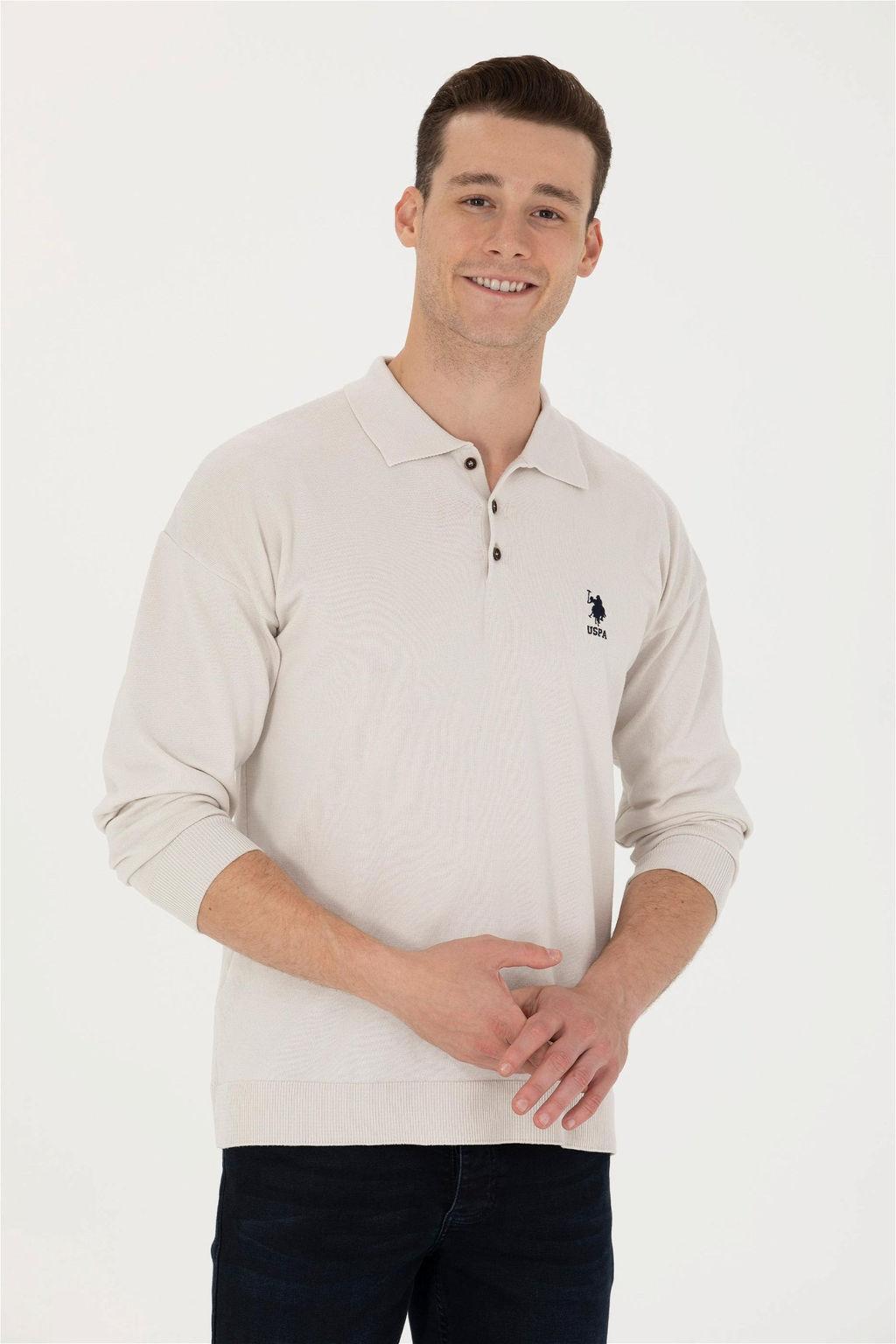 U. S. Polo Assn Мужской базовый свитер с каменным узором - U.s. polo assn фото 8