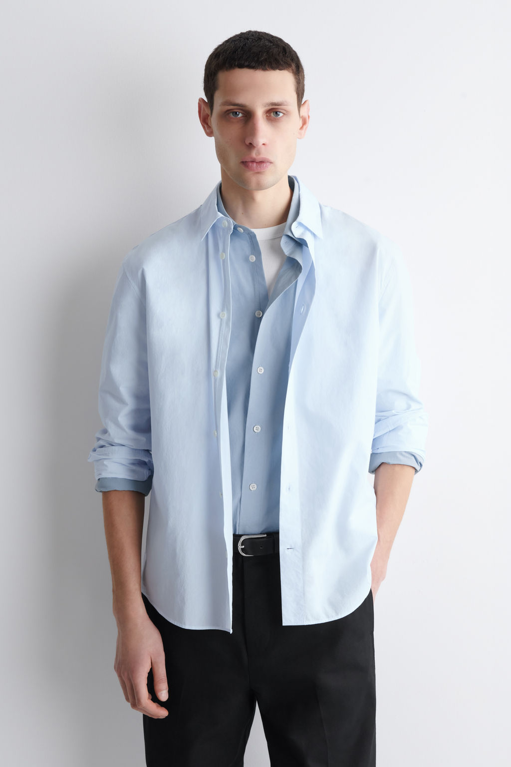 CAMISA DE POPEL?N DE ALGOD?N PIMA RELAXED FIT - H&m фото 6