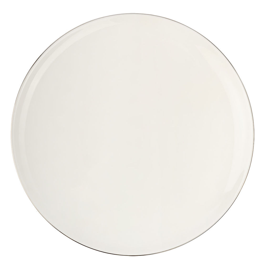 51534 GIPFEL Набор тарелок обеденных PLATINUM 26 см, 4 шт. Цвет: белый с ободком серебристого цвета. Материал: костяной фарфор.  фото 3