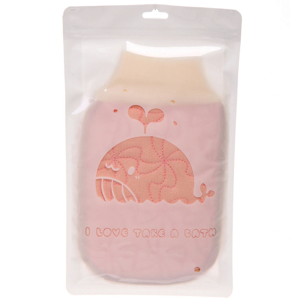 Цена за 2шт. Мочалка - варежка для тела жёсткая "Premium - Lavita", цвет светло - розовый, 14*24см (ZIP пакет)