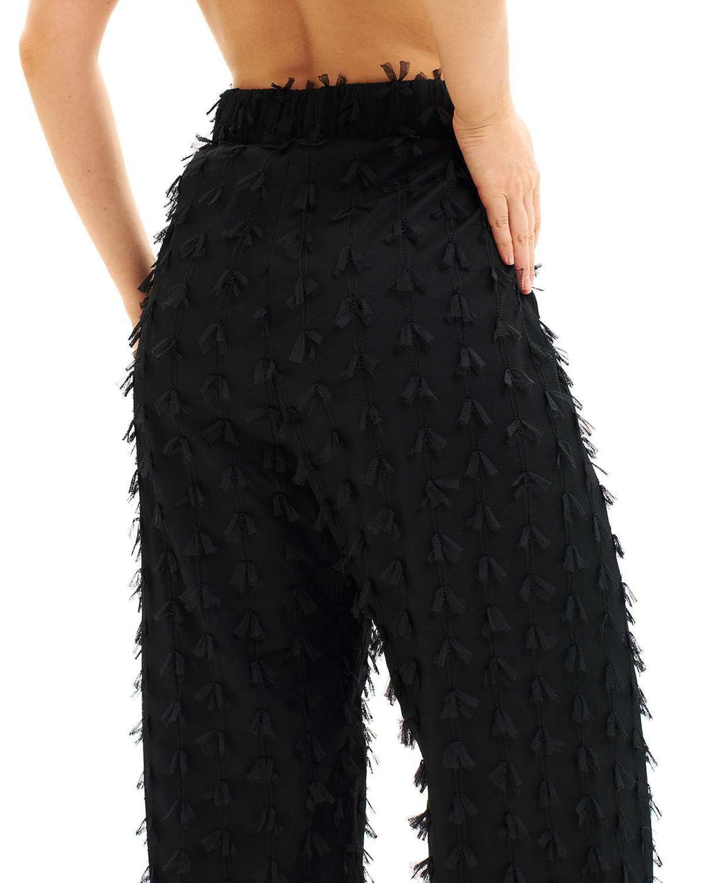 Брюки с бантиками из сеточки