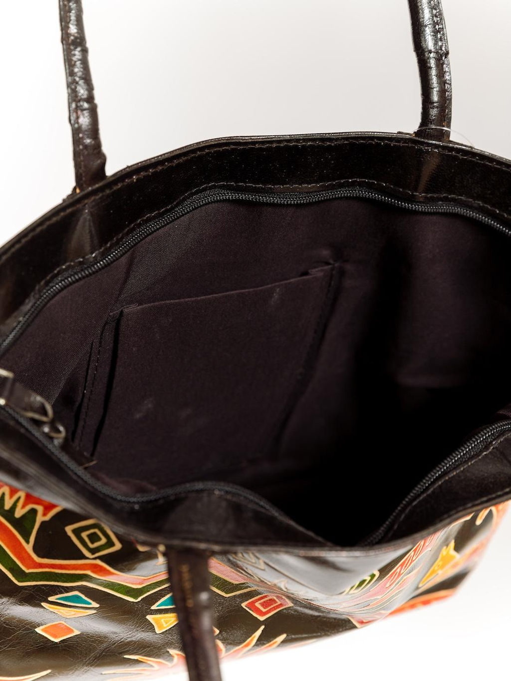 Сумка натуральная кожа ручной принт № 1167/20 - Ганг фото 3