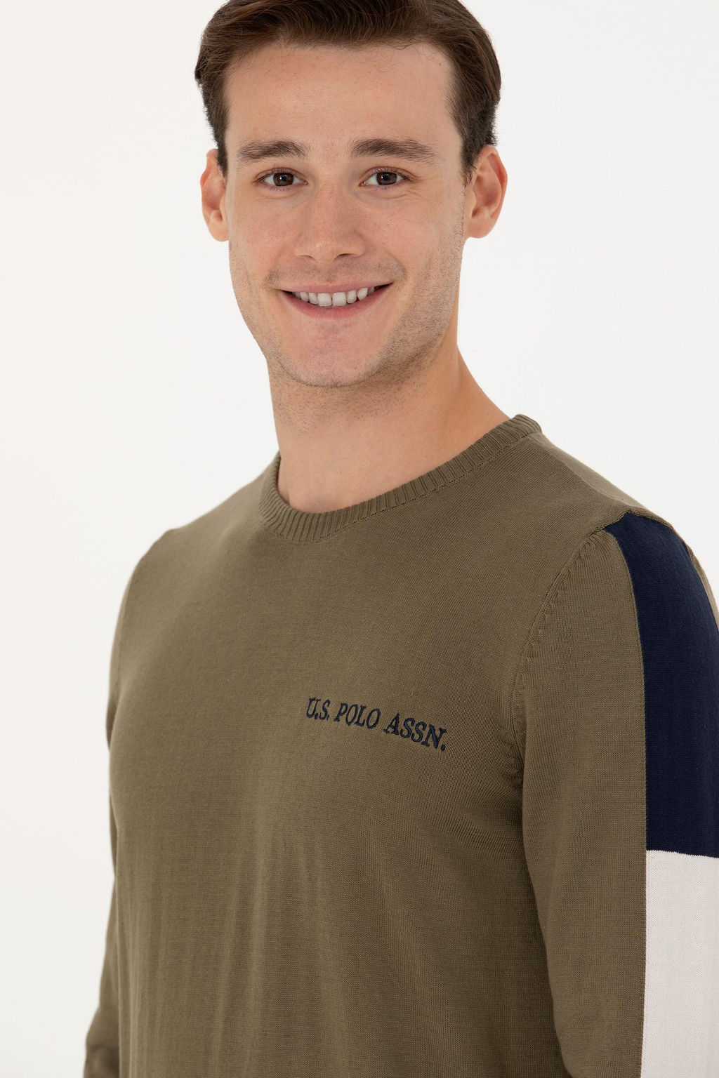 U. S. Polo Assn Мужской свитер цвета хаки - U.s. polo assn фото 16