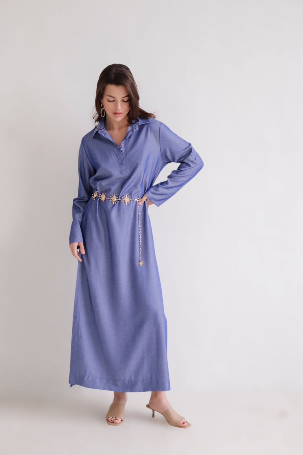 Martichelli Платье сине-голубое  фото 5