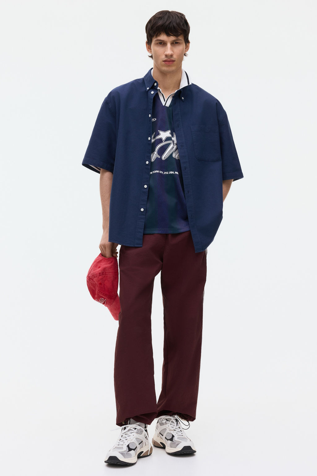 Camisa Oxford de manga corta Relaxed Fit - H&m фото 7