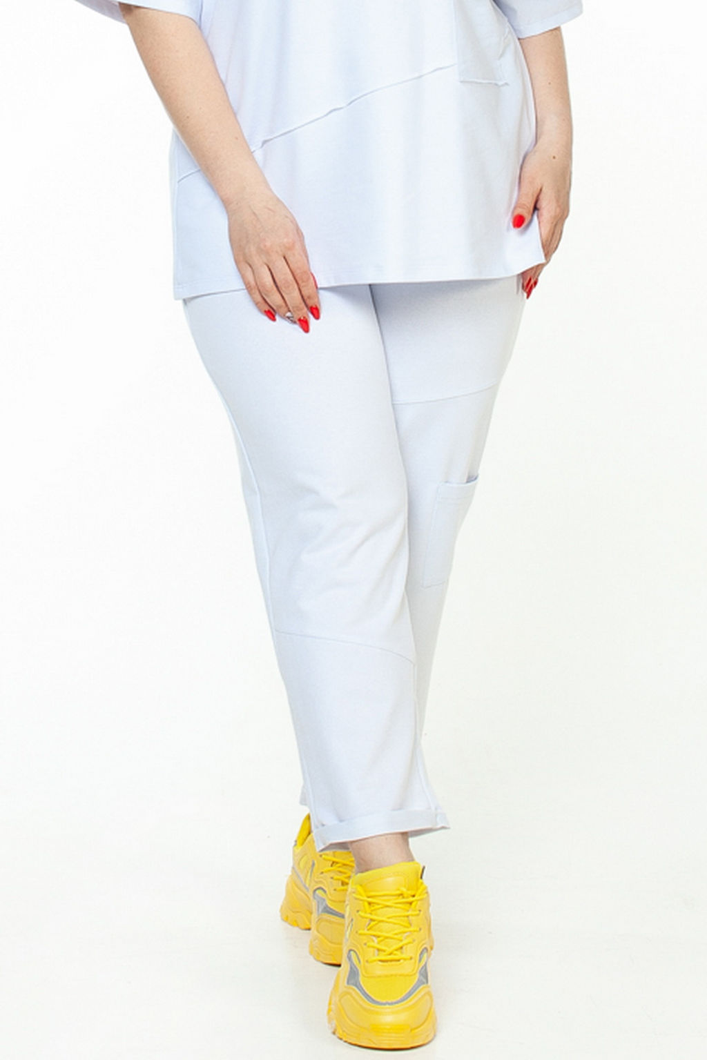 Брюки футер 2-х нитка 102/08/Красный - Rise фото 9