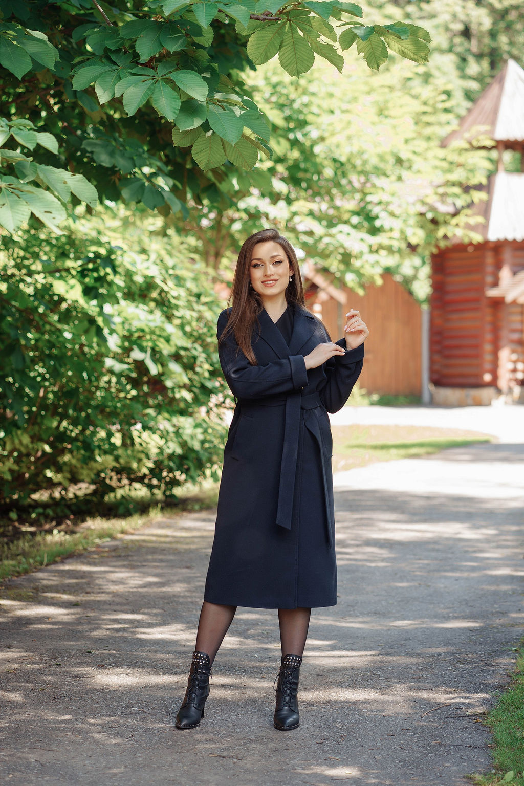 Пальто женское демисезонное 22555 (синий) - Kankan фото 3