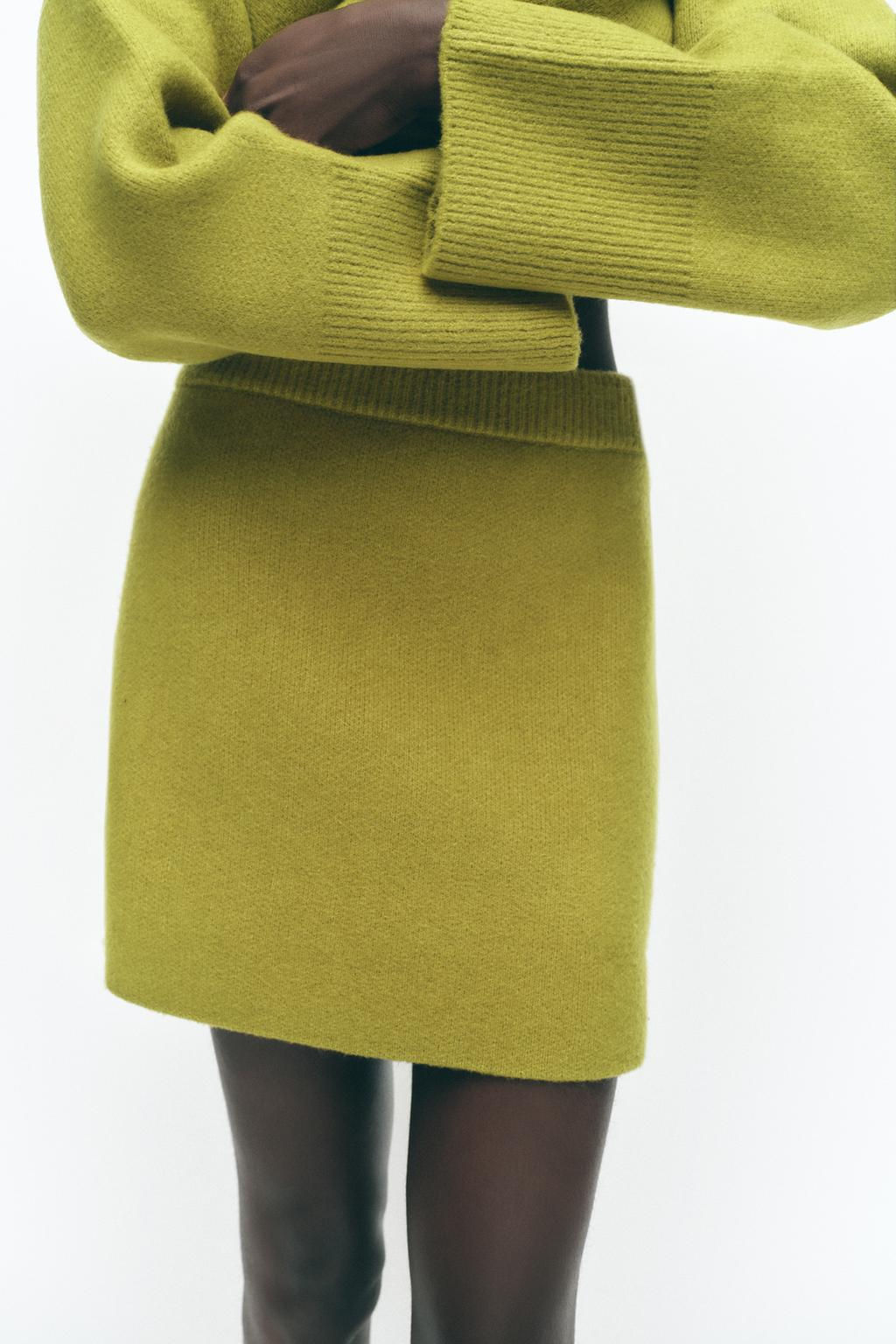 PLAIN KNIT MINI SKIRT - Zara фото 7