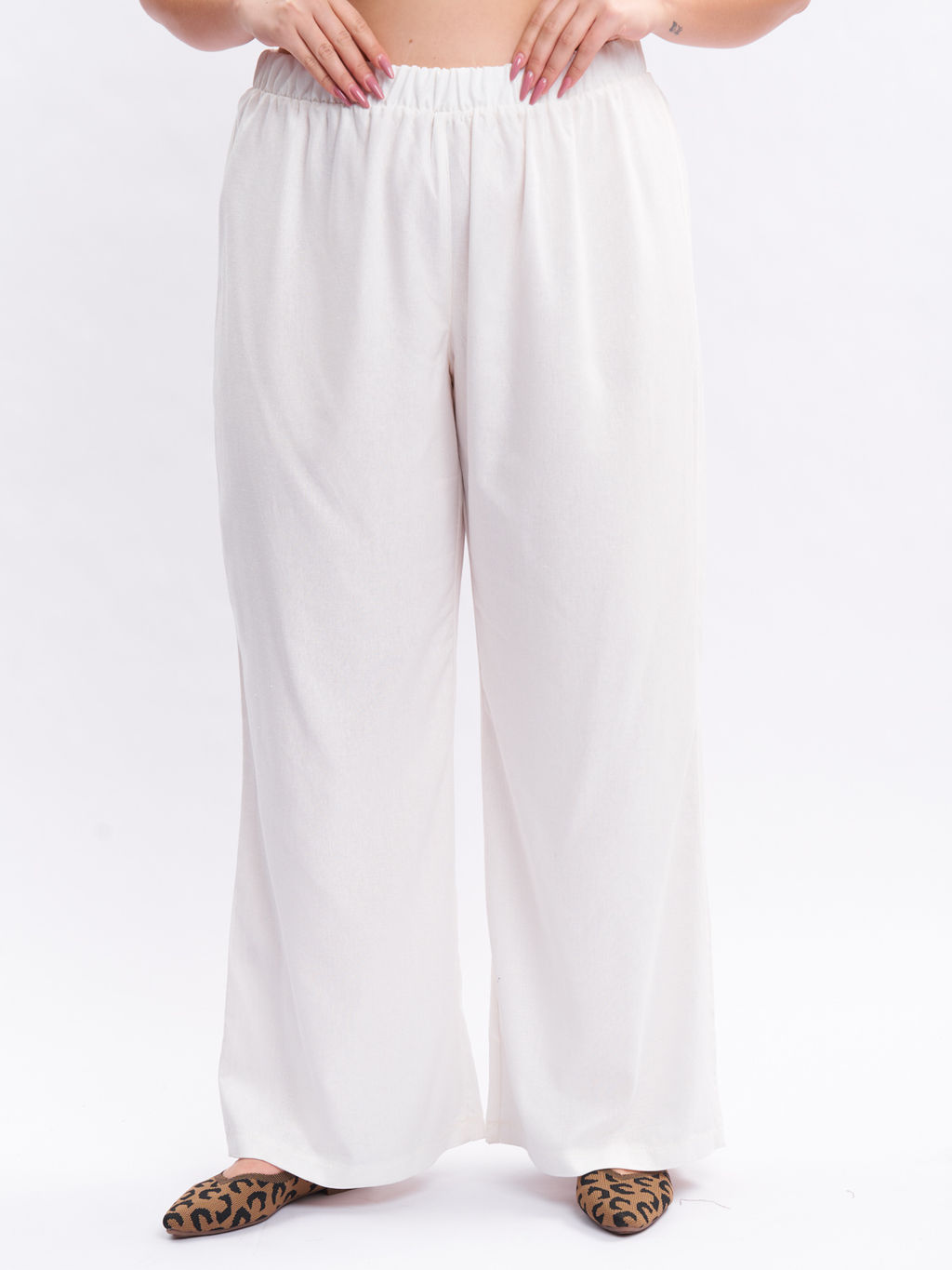 Брюки льняные ZBB31352WHT04