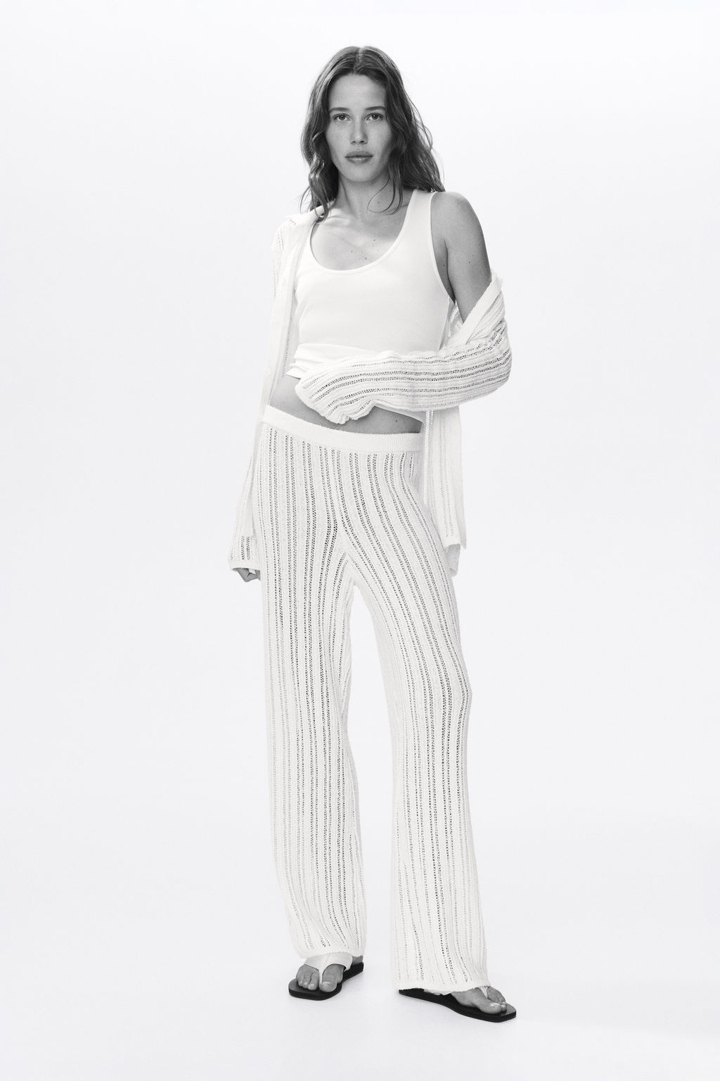 Pantal?n amplio efecto crochet - H&m фото 2