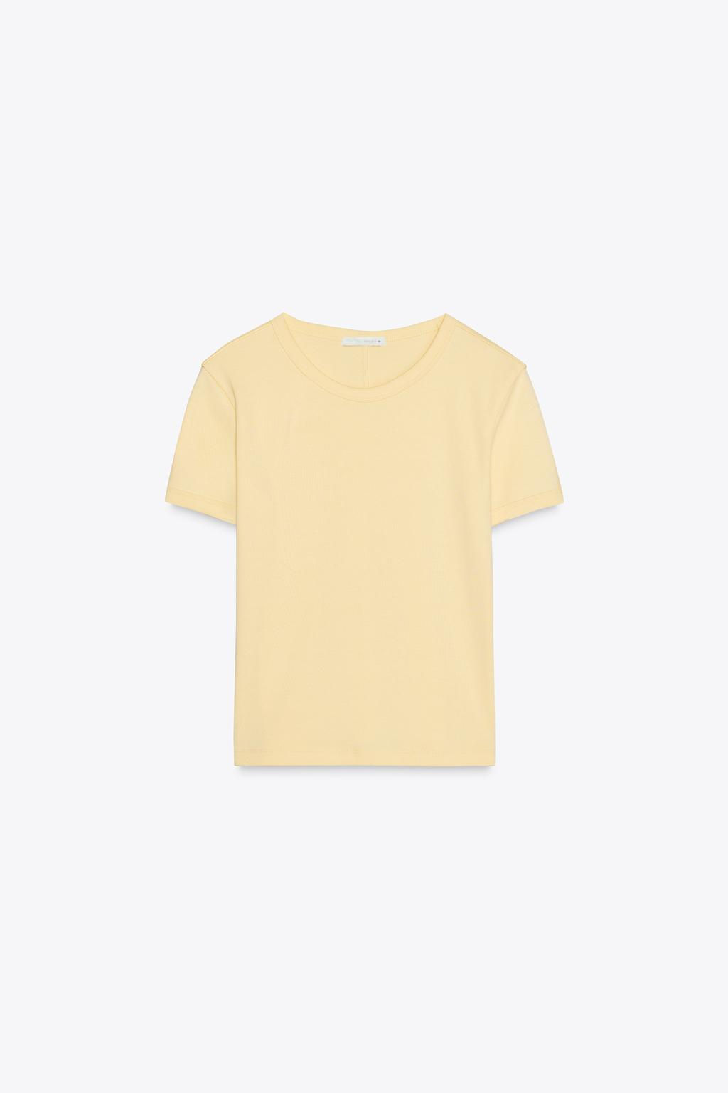 T-SHIRT WITH BACK SEAM - Zara фото 14