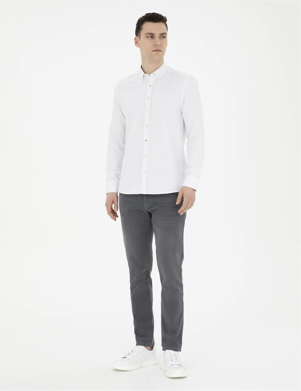 Bej Slim Fit Uzun Kollu G_mlek - Pierre cardin фото 4