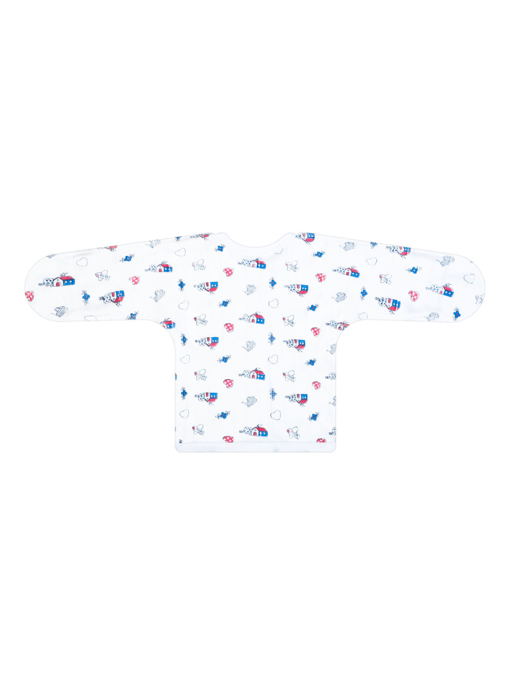 Кофточкараспашонка белая принт домики