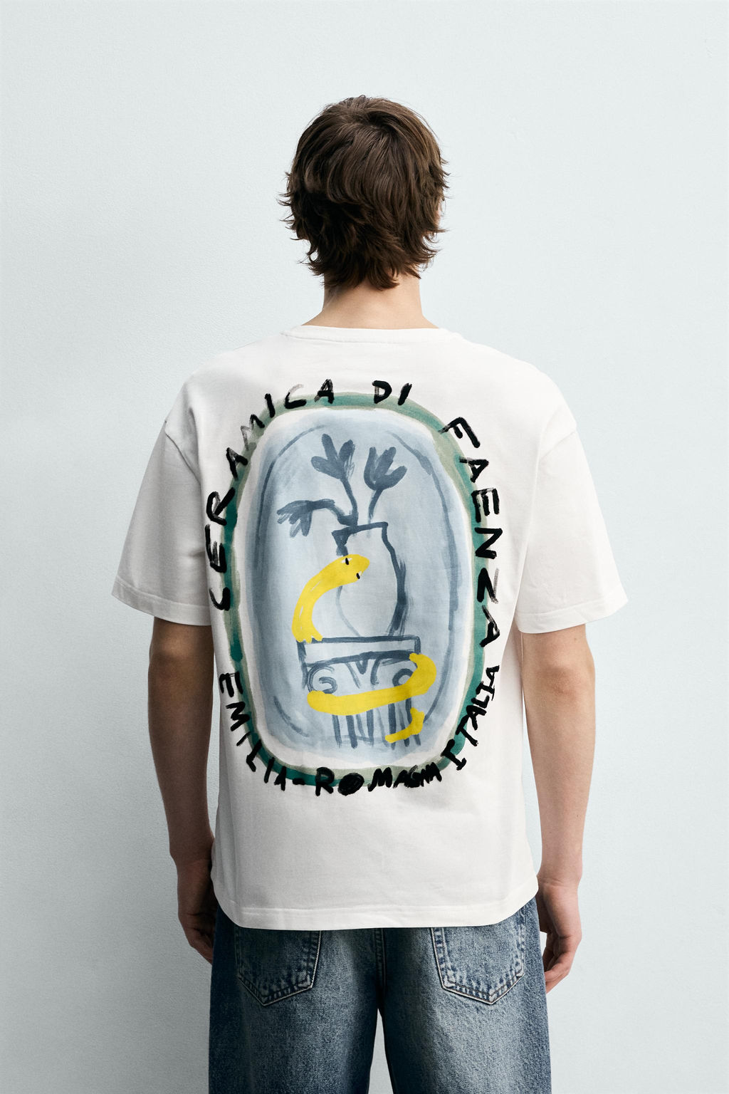 CAMISETA ESTAMPADOS CER?MICA / Blanco - Zara фото 3