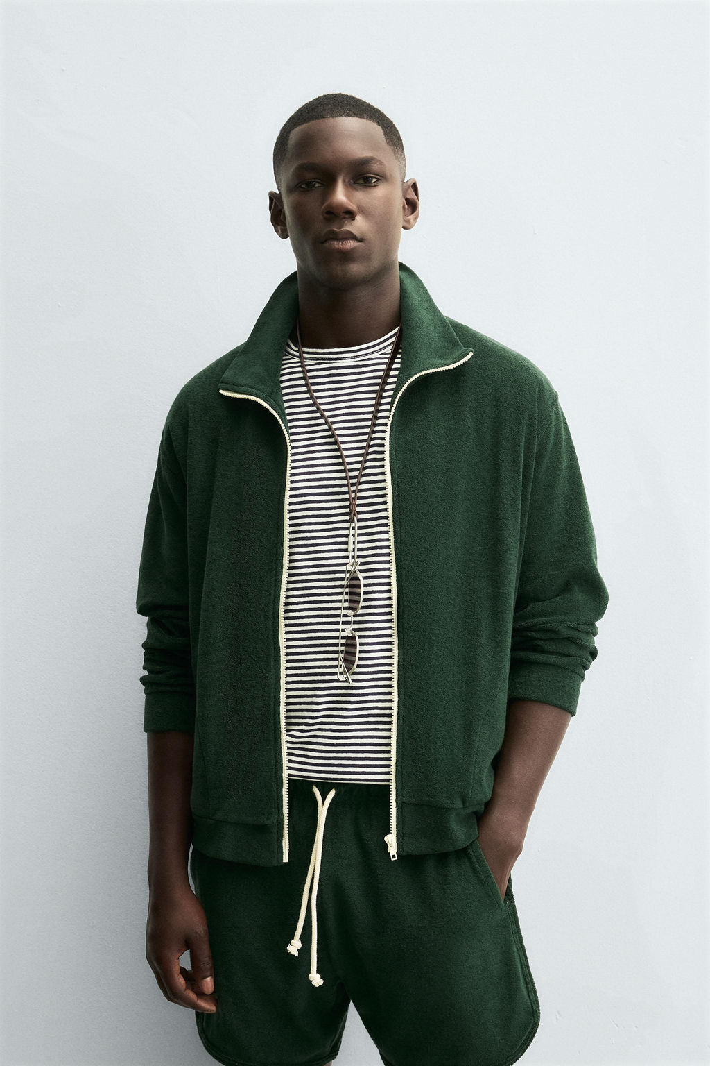 TOWELLING ZIP-UP SWEATSHIRT - Zara фото 2
