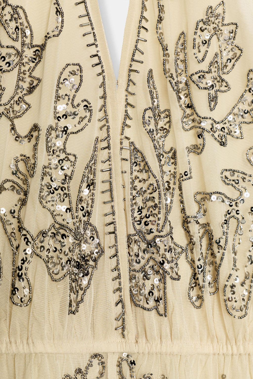 TOP HALTER BORDADOS ZW COLLECTION LIMITED EDITION / Beige