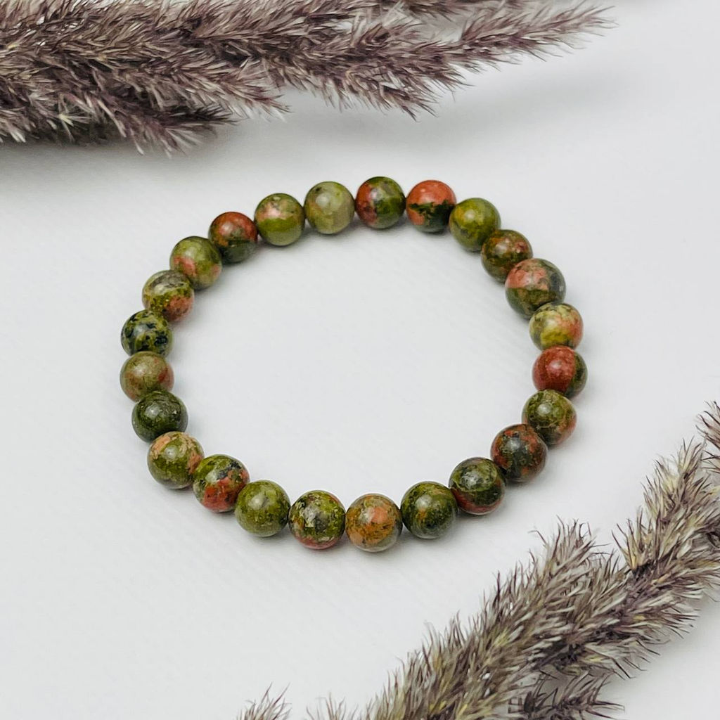 Браслет из Унакита 17,5 см