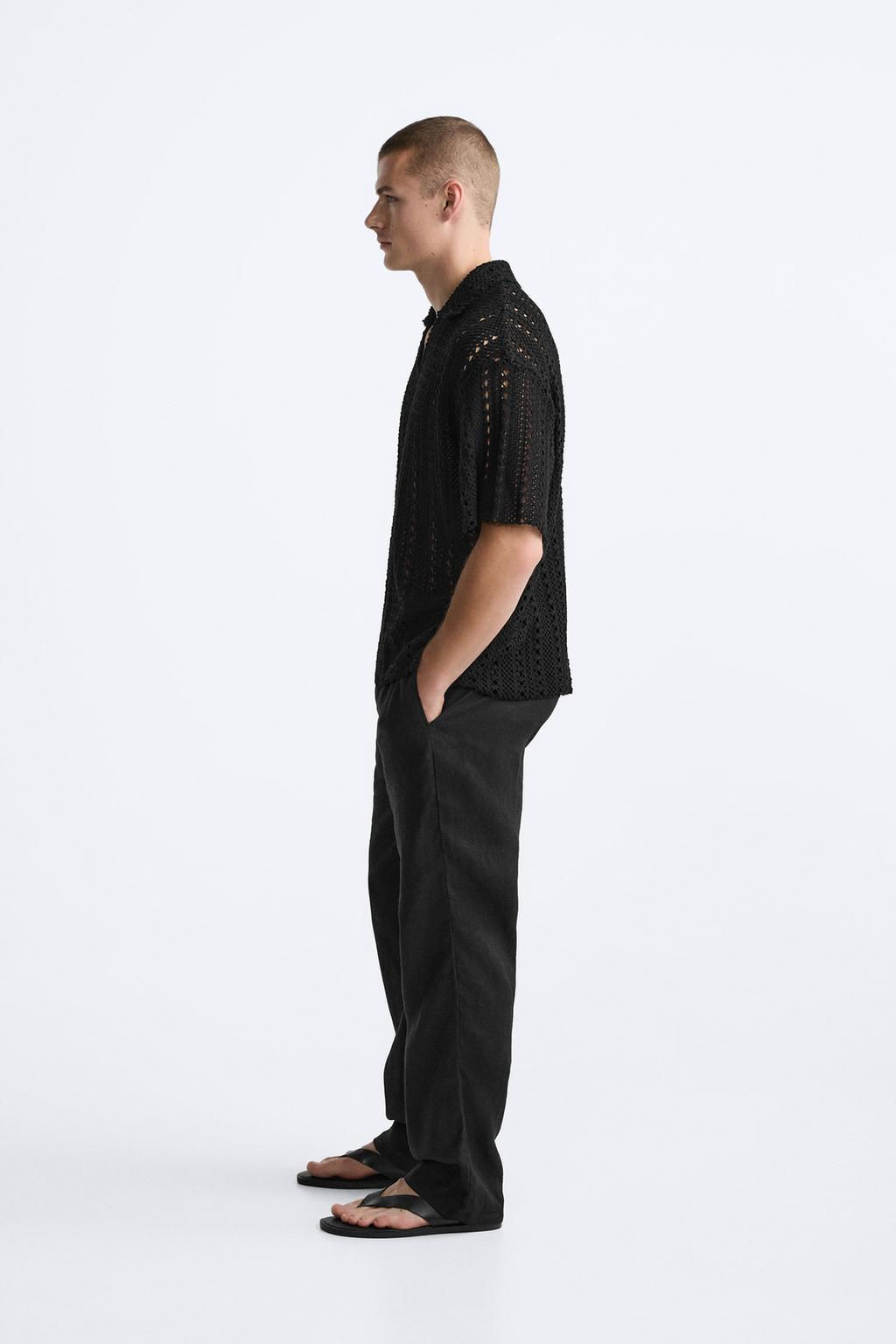 CROCHET KNIT POLO SHIRT - Zara фото 4