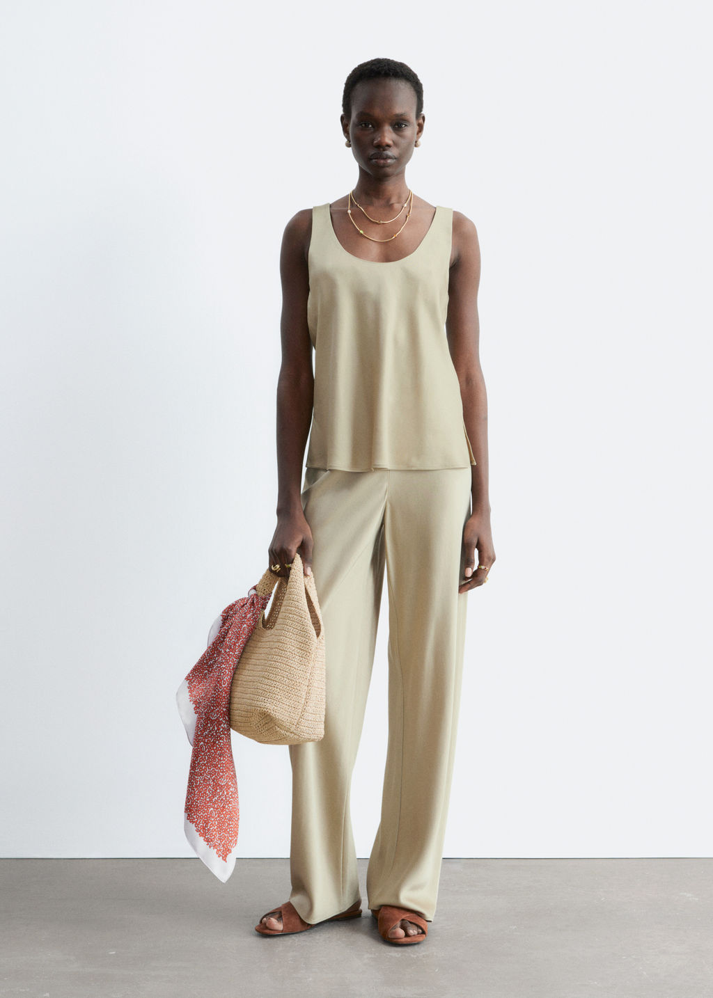 Pantalones de sarga con cord?n de ajuste - H&m фото 10