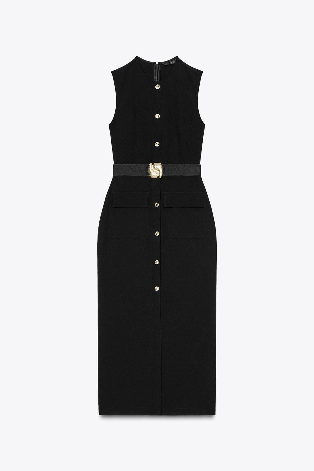 MIDI CREPE BELT DRESS - Zara фото 8